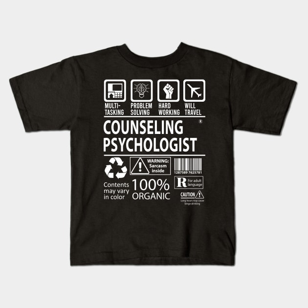 Counseling Psychologist T Shirt - Nutritional and Undeniable Factors Gift Item Tee Kids T-Shirt by Aquastal